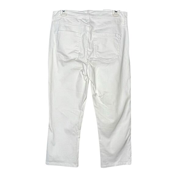 NWT Nine West Chrystie Capri Womens Size 8 Bright White Mid Rise Stretch - Picture 5 of 10